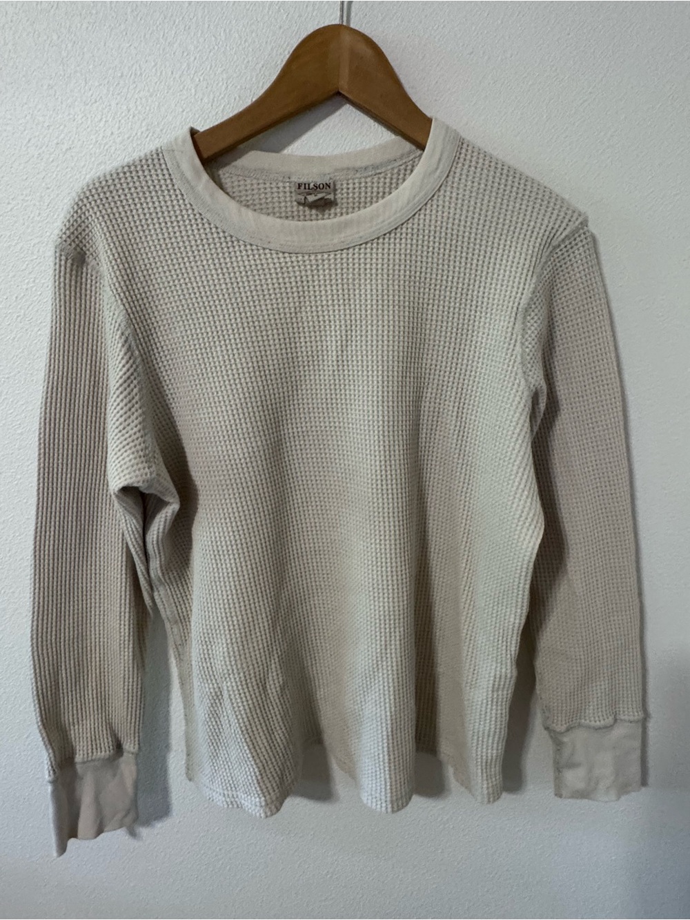 Filson Waffle Thermal Long Sleeve Tee Natural Gorpcore Streetwear Grunge-XL